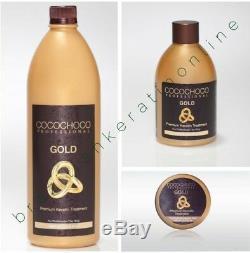 Cocochoco Gold Brazilian Keratin Treatment Blow Dry Hair Straightening Multi Kit