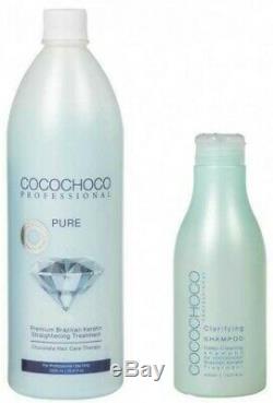 Cocochoco Pure Brazilian Keratin Treatment Blow Dry Hair Straightening 1litre Ki