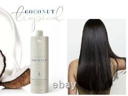 Coconut Brazilian Keratin Blow Dry Hair Straightening Treatment Kit 34oz + Argan