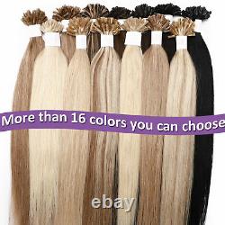 Colored Fusion Pre Bonded Keratin Nail U-Tip Real 100%Human Remy Hair Extensions