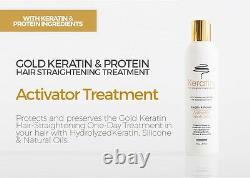 Deluxe Gold Keratin Protein Hair-Straightening One-Day Treatment 6-Piece System