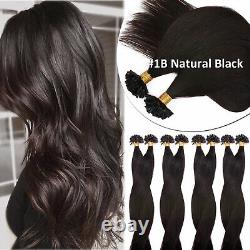 Double THICK Nail Utip Fusion Keratin Remy Human Hair Extensions Pre Bonded 1g/s