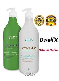 Dwell'x Vivaceliss Brazilian Keratin Progressive Brush Professional 2 x 34 Oz