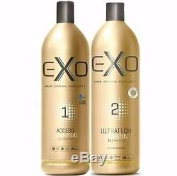 Exo Hair Professional Ultratech Treatment Keratin Brazilian 2 X 1Lt. Free FedEx