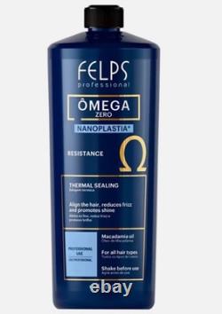 Felps Omega Zero Resistance Nanoplastia Brazilian Keratin Treatment 1L 33.80z