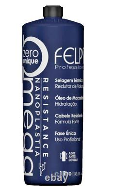 Felps Omega Zero Resistance Nanoplastia Brazilian Keratin Treatment 1L 34fl oz