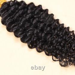 Flat Tip Curly Wavy Keratin Human Hair Extension Fusion Hair 100 Strands 70g