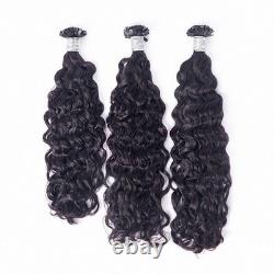 Flat Tip Hair Water Wave Remy Human Hair Extensions K Tip Keratin Fusion 100g
