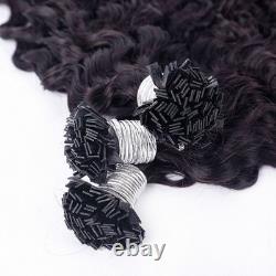 Flat Tip Hair Water Wave Remy Human Hair Extensions K Tip Keratin Fusion 100g