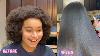 From Curly To Straight Straightening Natural Hair Routine No Heat Damage