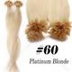 Fusion Keratin Flat Nail U Tip 100% Remy Human Hair Extensions Thick Pre Bonded
