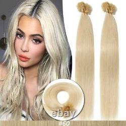 Fusion Pre Bonded Keratin Nail U Tip Brazilian Remy Human Hair Extensions 100g