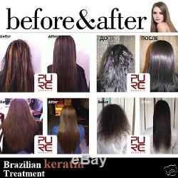 GOLD KERATIN HAIR STRAIGHTENER Treatment Set Damage Brazilian Blowout Dry Curly