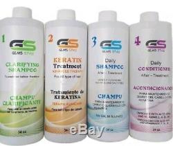 GS BRAZILIAN KERATIN STRONG For All hair types 34oz set 4 steps