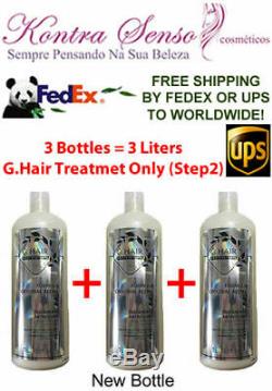 G. Hair German 3 X Treatment Only Keratin Brazilian. Free Shipping Ups Or Fedex