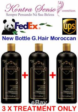 G. Hair Moroccan Keratin Brazilian 3 X Treatment Only. Free Shipping Fedex Or Ups