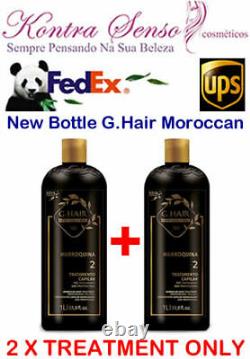 Ghair Keratin Brazilian Moroccan 2 X Treatment Only. Free Shipping Ups Or Fedex