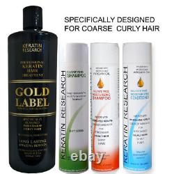 Gold Label Keratin Hair Treatment 1000ml XL Kit for Domincan and African Hair