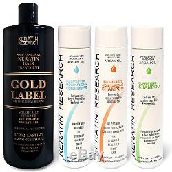 Gold Label Professional Brazilian Keratin Blowout Hair Treatment Super Enhanced
