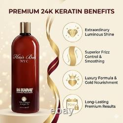 Hair Bar NYC 24 Karat Brazilian Keratin Treatment Collagen Argan Oil 32oz 948ml