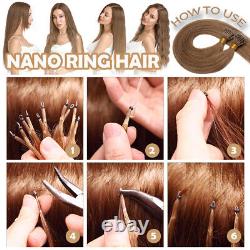 Highlight 200PCS THICK 100% Remy Human Hair Extensions Micro Loop Nano Ring Bead