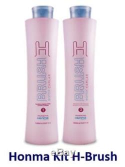 Honma Tokyo H-Brush Keratin Brazilian Hair treatment 2x 1L Straightening