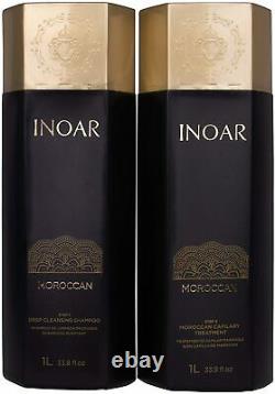 INOAR Brazilian Moroccan Keratin Keratin and Shampoo, Hair Straightening