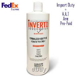 INVERTO Formaldehyde Free Brazilian Keratin Hair Treatment 1000ml Free Shipping