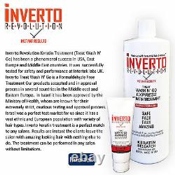 INVERTO Formaldehyde Free Brazilian Keratin Hair Treatment 1000ml Jumbo Kit