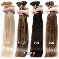 I Tip Stick Human Remy Hair Extensions Micro Keratin Ring Beads Pre Bonded 300S