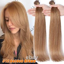 I Tip Stick Keratin Fusion Beads Remy Human Hair Extensions Pre Bonded 100% Real