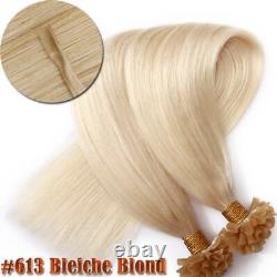 Indian Hair Nail U Tip Keratin Fusion Hair Extensions 100% Remy Real Human Hair