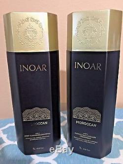 Inoar Brazilian Keratin moroccan Blowout treatment Kit 33.8oz/ liter Exp 06/22