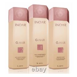 Inoar, G. Hair, 3 x 1L Hair Treatment Brazilian Keratin Cirugia Capilar Surgery