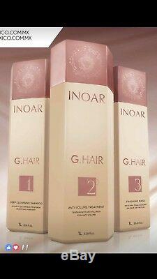 Inoar G-hair Brazilian Keratin Treatment Blow Dry Hair Straightening Kit Multi