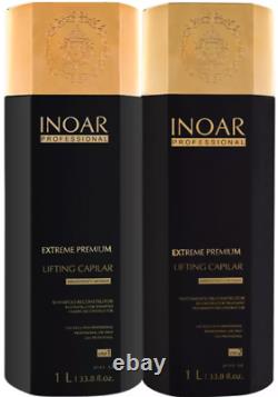 Inoar Moroccan Brazilian Keratin Treatment Blow Dry Hair Straightening Kit/set