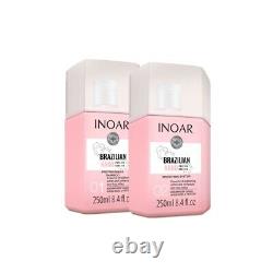 Inoar brazilian nano protein keratin shampoo and hair smoothing treatment 250ml