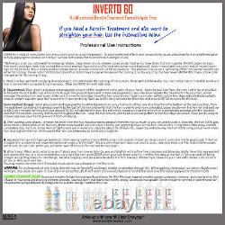 Inverto 60 Formaldehyde Free 1000ml Advanced Gel Keratin Treatment 4 Bottles Set