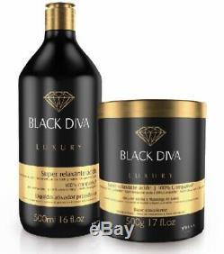 Kera Fruit Brazilian Keratin Black Diva Ybera 2 X 500ml Hair Straightener Liss