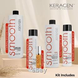 Keragen Brazilian Keratin Hair Treatment Kit Combo Set Sulfate-Free
