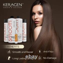 Keragen Brazilian Keratin Hair Treatment Kit Combo Set Sulfate-Free