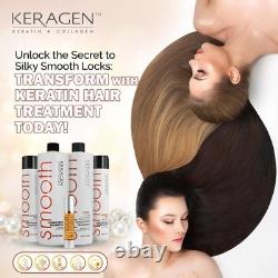 Keragen Brazilian Keratin Hair Treatment Kit Combo Set Sulfate-Free