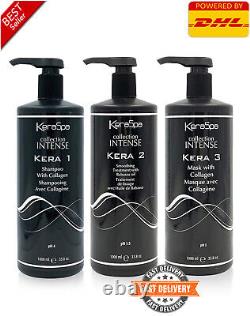 Keraspa Brazil Keratin Hair Smoothing Treatment, (kera1, kera2, kera3)1000 ml