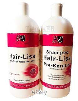 Keratin Brazilian Hair Liss Professional, 960ml-2 steps Shampoo + Keratin 32 Oz