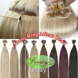 Keratin Cold Fusion Nano Micro Ring Beads Nano Tip Remy Human Hair Extensions 1g