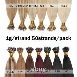 Keratin Cold Fusion Nano Micro Ring Beads Nano Tip Remy Human Hair Extensions 1g