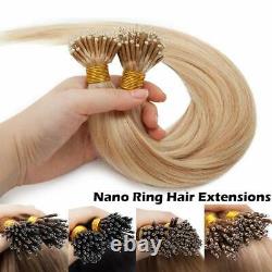 Keratin Cold Fusion Nano Micro Ring Beads Nano Tip Remy Human Hair Extensions 1g