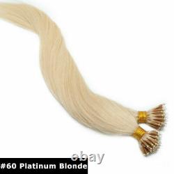 Keratin Cold Fusion Nano Micro Ring Beads Nano Tip Remy Human Hair Extensions 1g