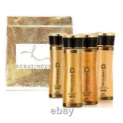 Keratin Cure Best Treatment 5pc Kit Gold and Honey Bio 5 Ounces Silky Soft Hair