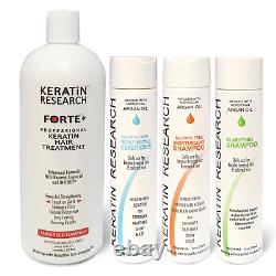 Keratin Forte Keratin Brazilian Keratin Hair Blowout Treatment with Moroccan Oil